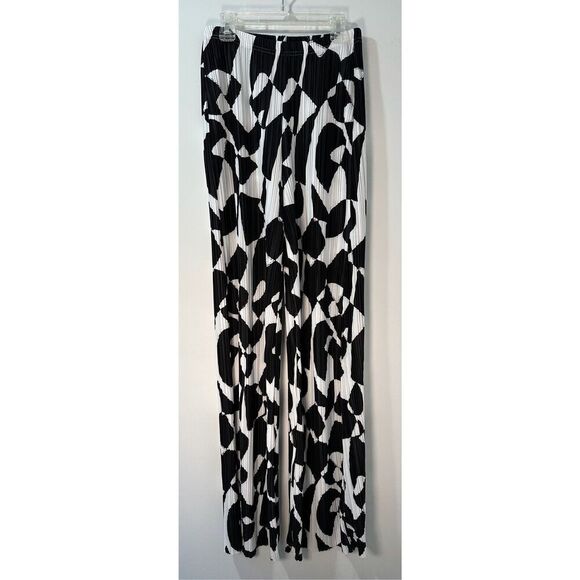 Nasty Gal mono black & white print women’s high waist pants NWT size 4 #28-1802 - Picture 1 of 5